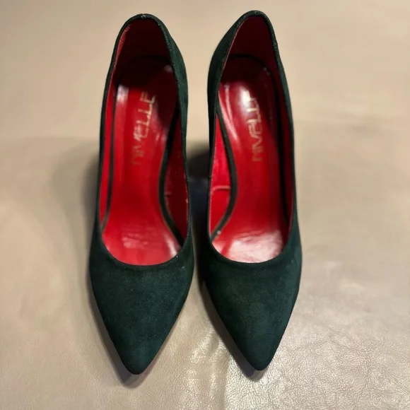 Italy Green and Red leather Women's Pumps - Picture 2 of 8